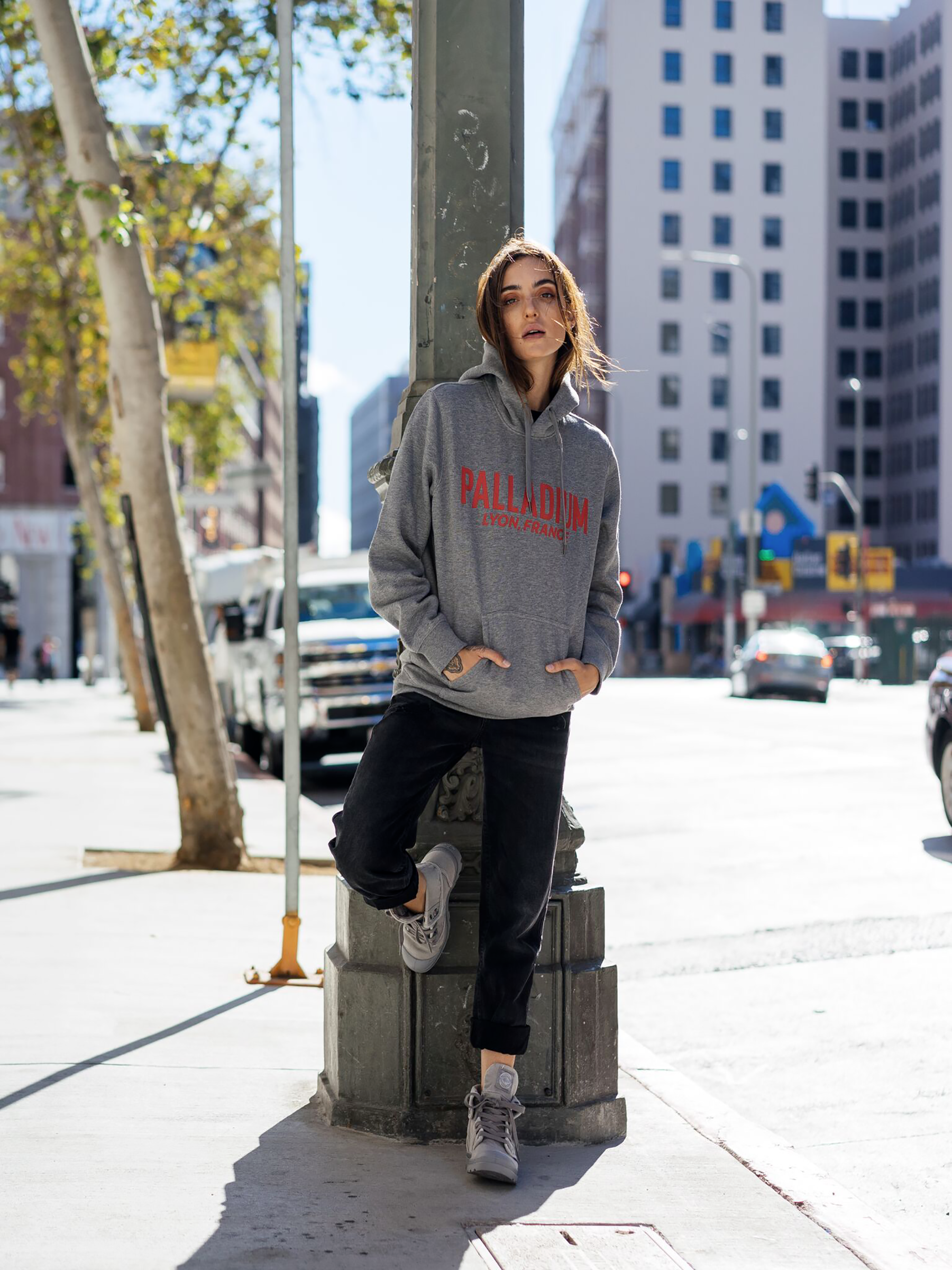 172418-004 | PALLADIUM FRANCE HOODY | DARK HEATHER GREY - Image 3