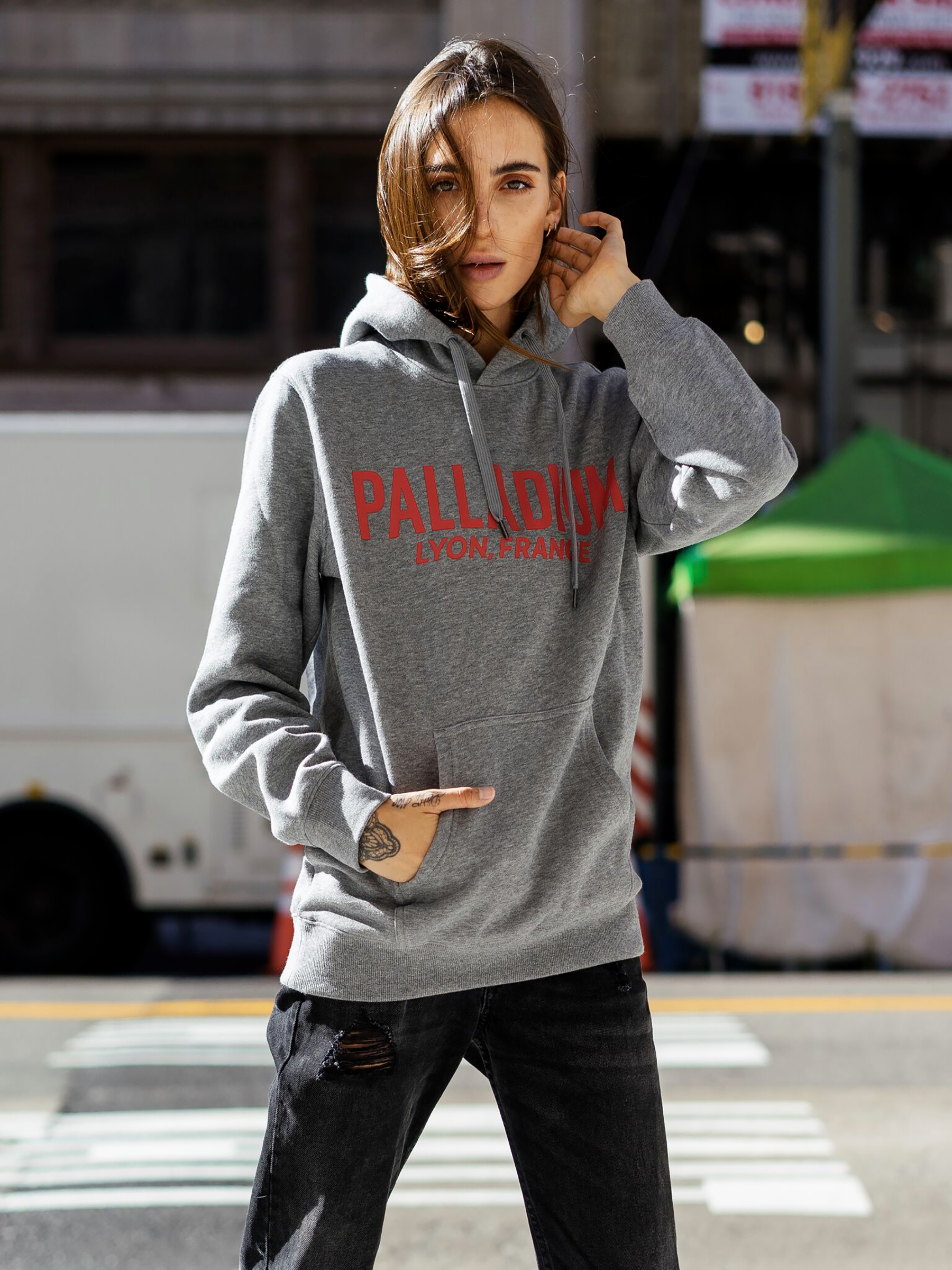 172418-004 | PALLADIUM FRANCE HOODY | DARK HEATHER GREY - Image 2