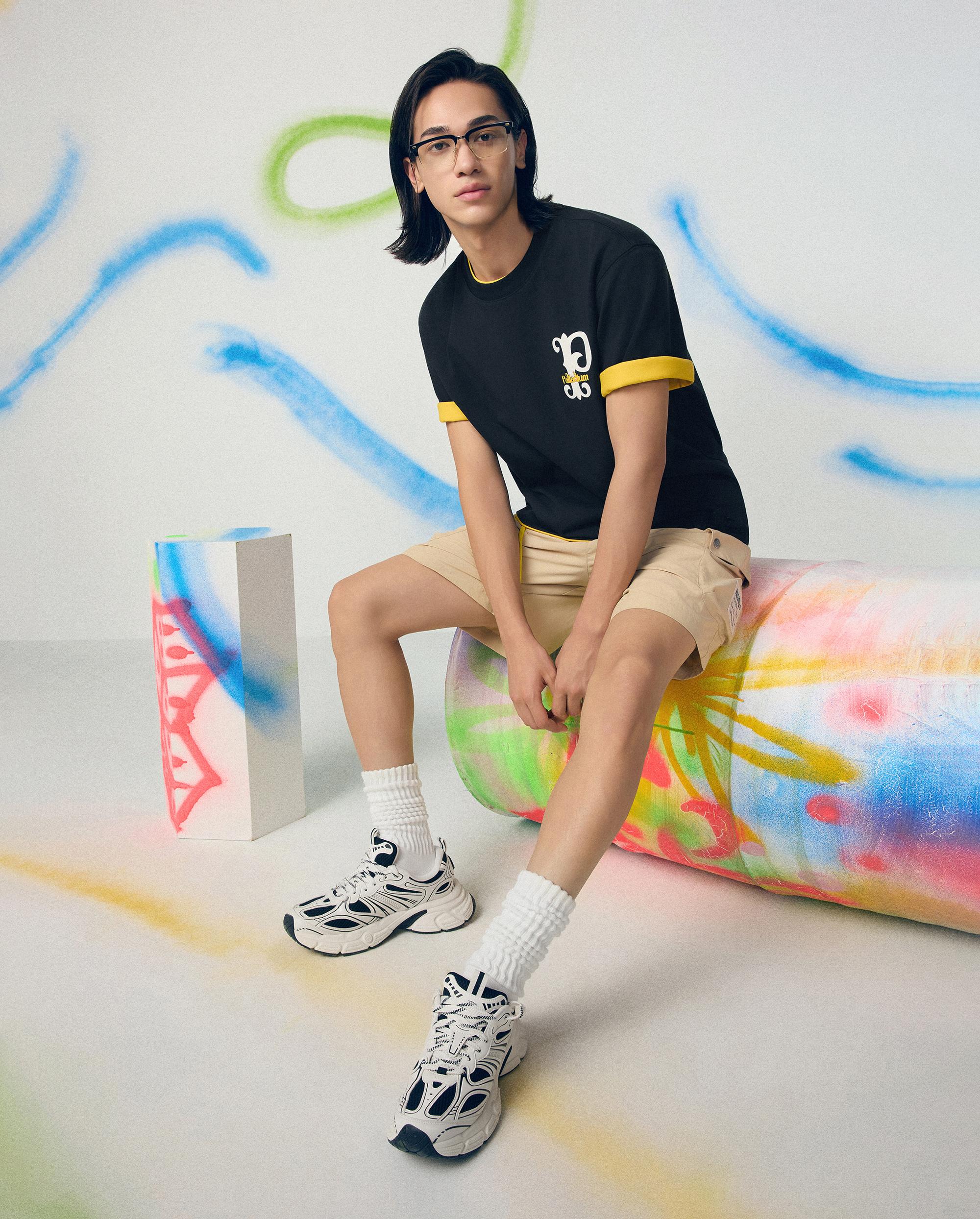 04577-019-M | MEN'S PALLAEIFFEL SNEAKERS | BK/SL/WT/BK - Image 8