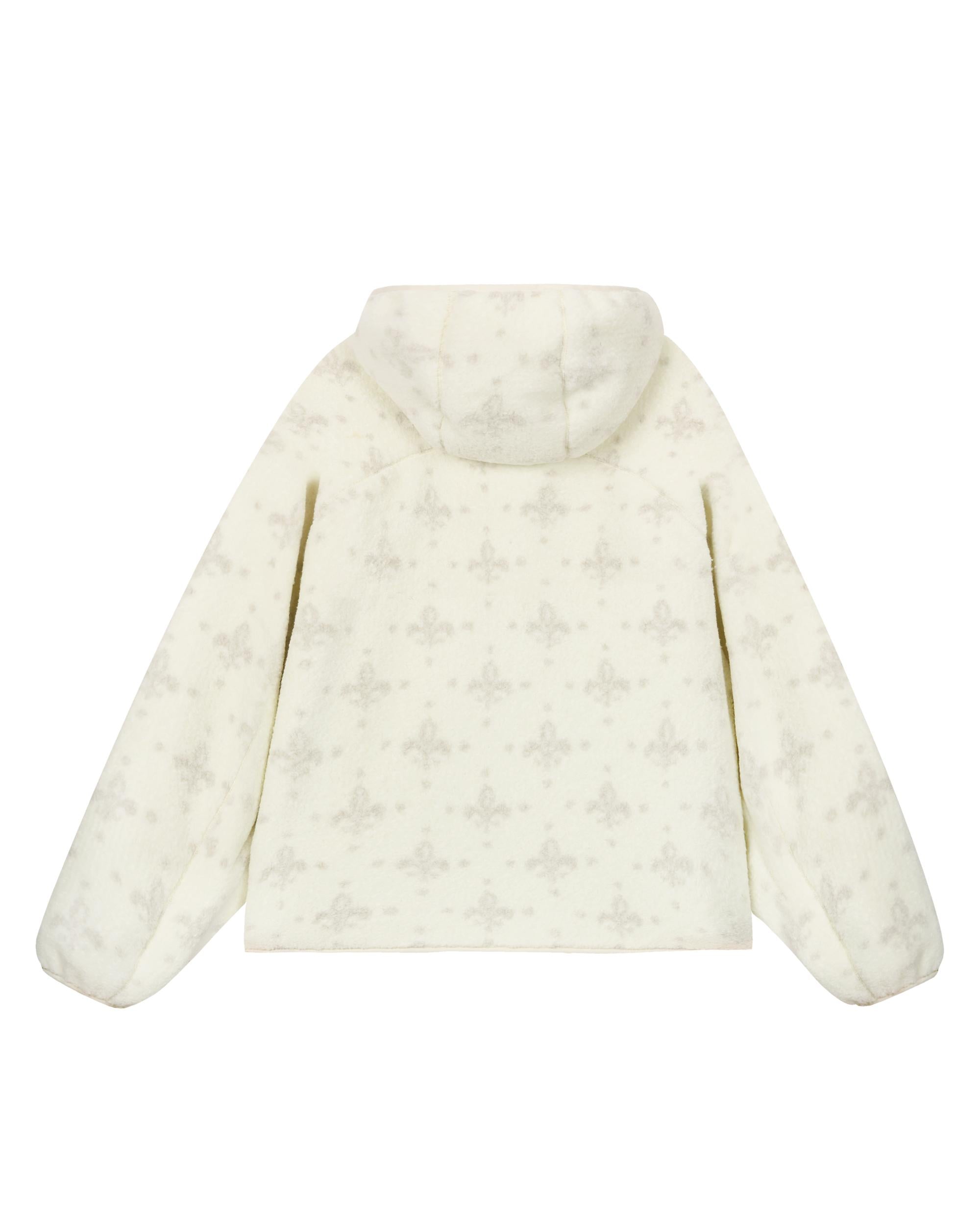 1010619-948 | MEN'S ALL-OVER IRIS LOGO FUZZY COTTON JACKET | WHT POLKA DOTS IRIS - Image 5