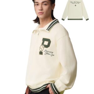 1011287-232 | MEN'S TENNIS CLUB HALF-ZIP POLO SWEATSHIRT | VANILLA ICE