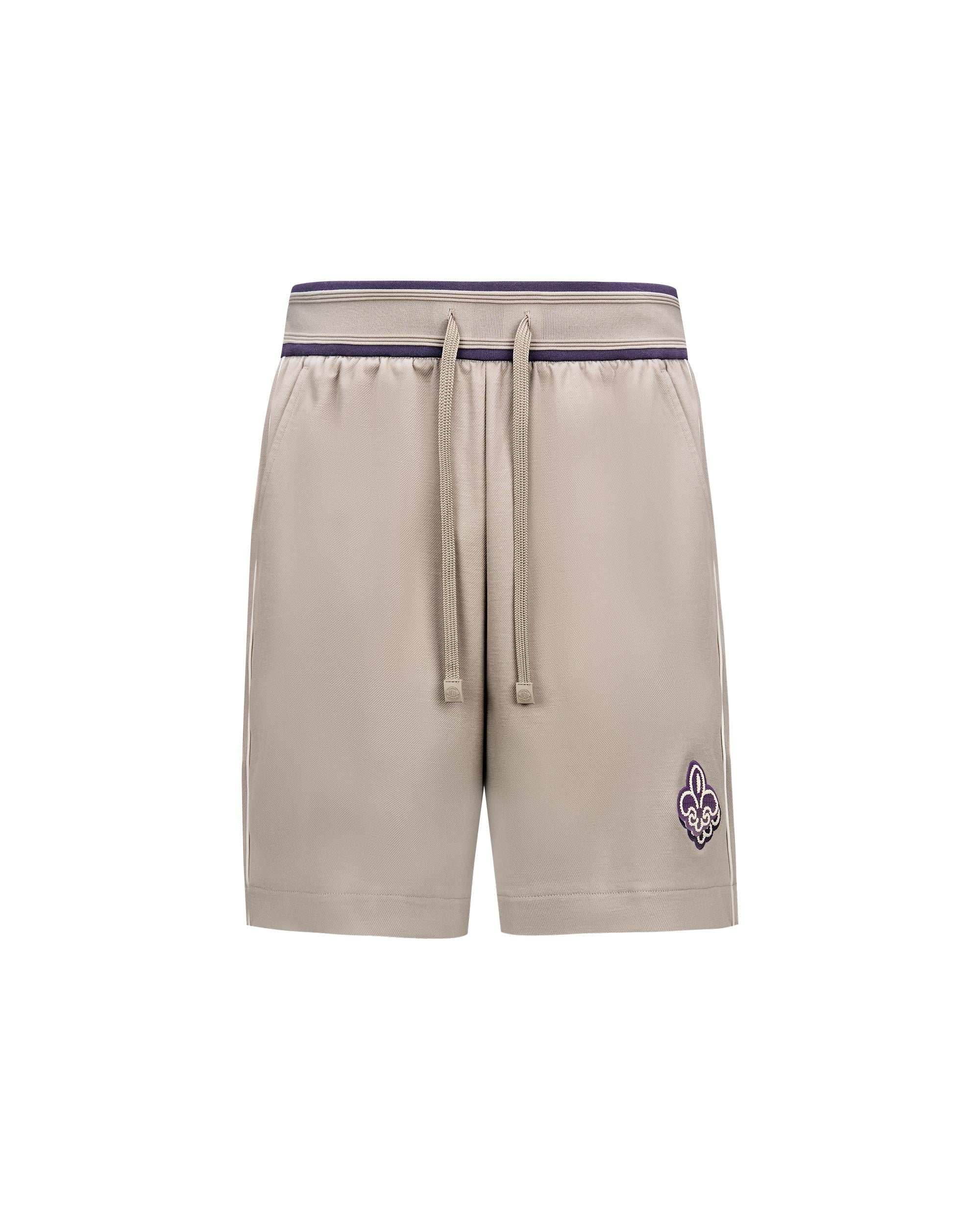 1011323-050 | MEN'S IRIS LOGO LOOSE FIT SIDE STRIPES SHORTS | MOON ROCK - Image 4