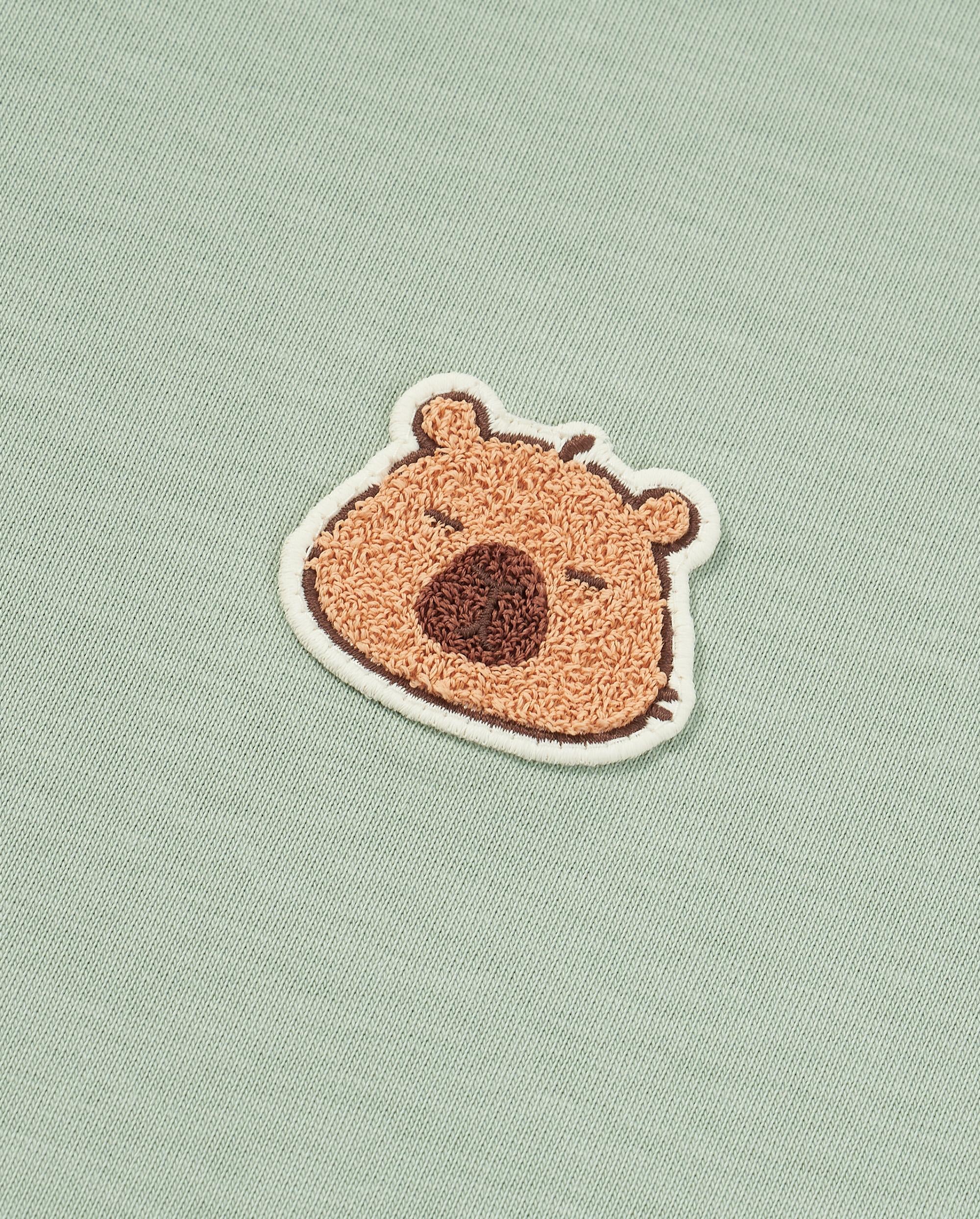 1011785-376 | MEN'S CAPYBARA LOGO LOOSE FIT COTTON T-SHIRT | JADEITE - Image 6