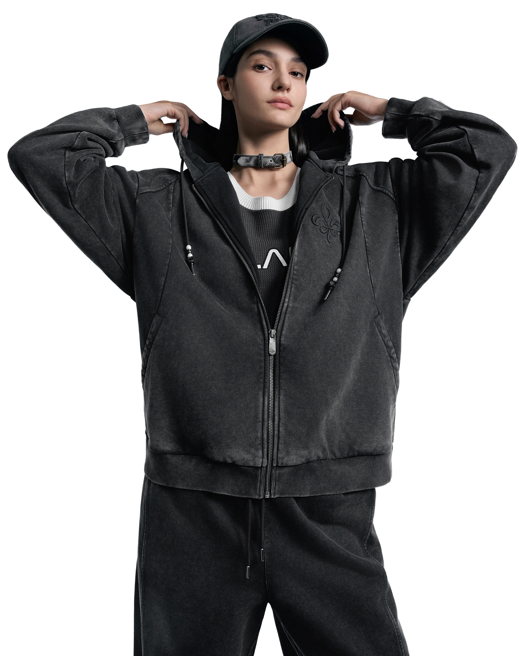 1011843-032 | MEN'S IRIS LOGO LOOSE FIT WASHED COTTON JACKET | TAP SHOE