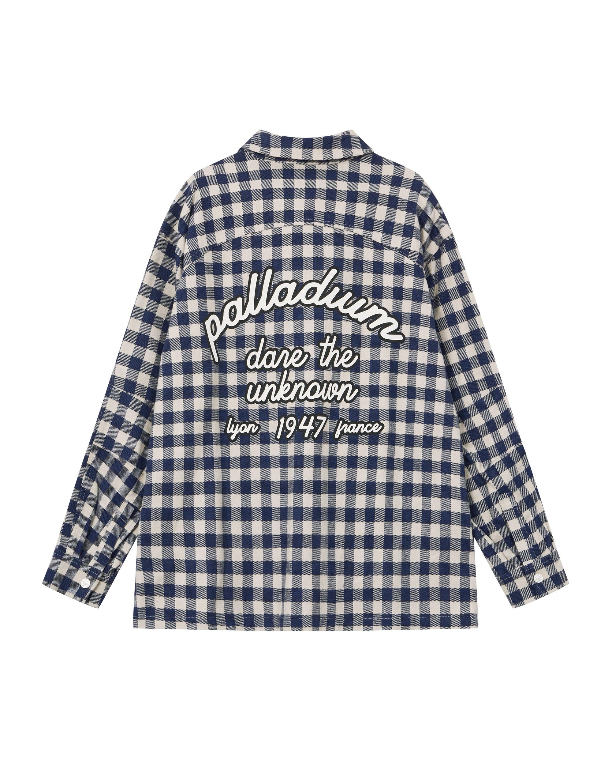 1011887-174 | MEN'S IRIS LOGO CHECKED LONG SLEEVES SHIRT | BU/WT - Image 5