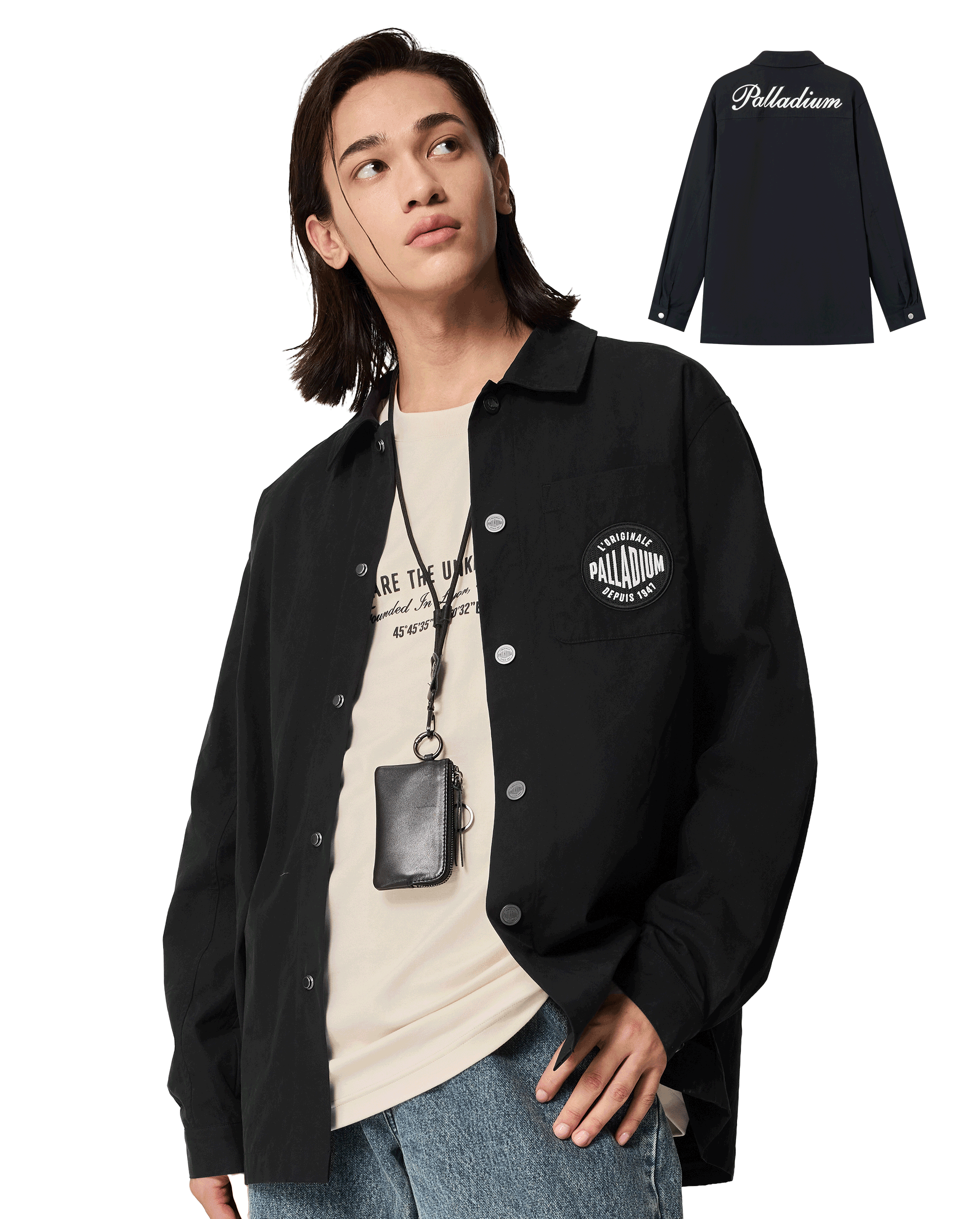 1011888-032 | MEN'S LOGO OVERSIZE LONG SLEEVES COTTON SHIRT | TAP SHOE