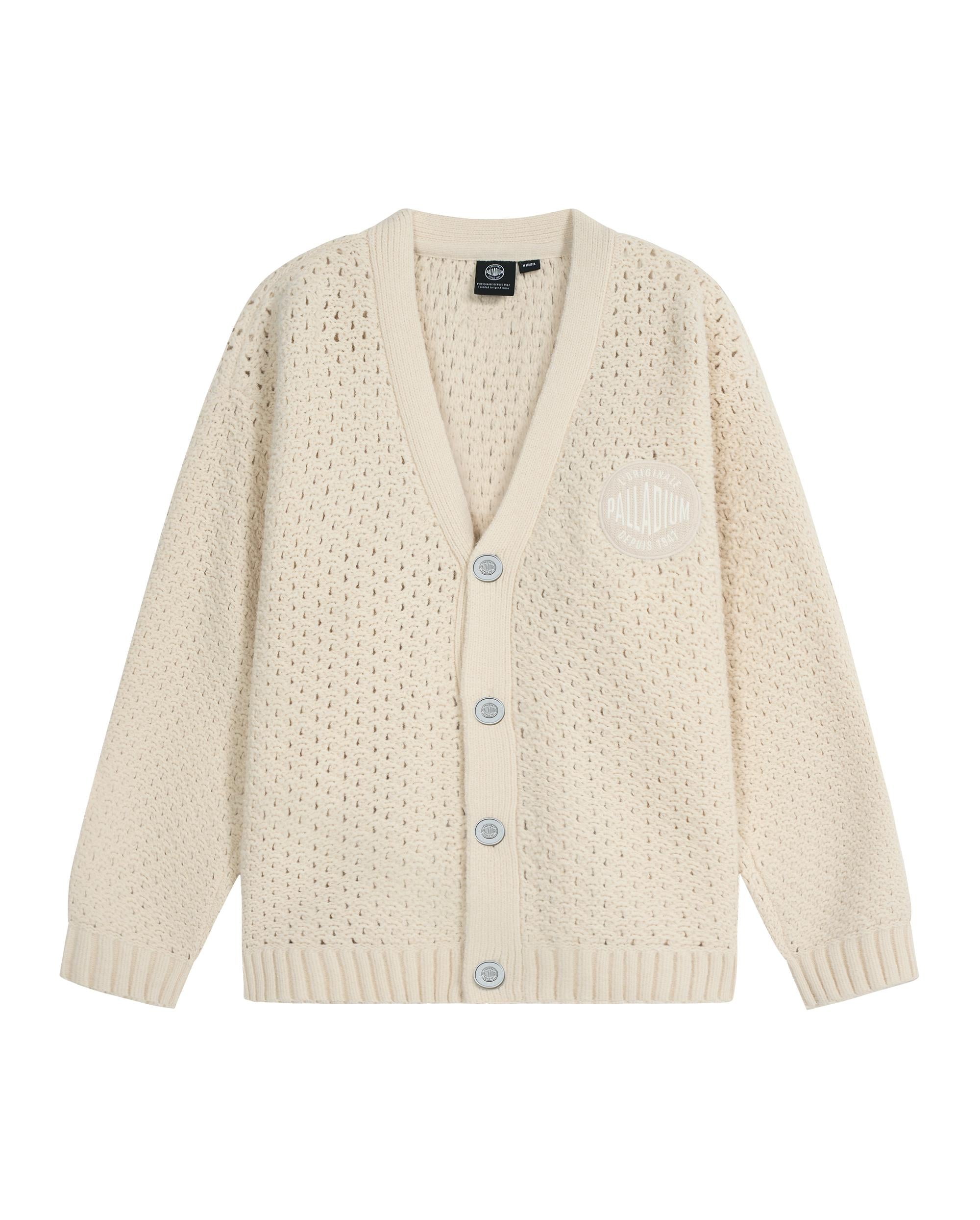 1011891-244 | MEN'S PALLADIUM LOGO V-NECK CARDIGAN | WHITECAP GRAY - Image 4