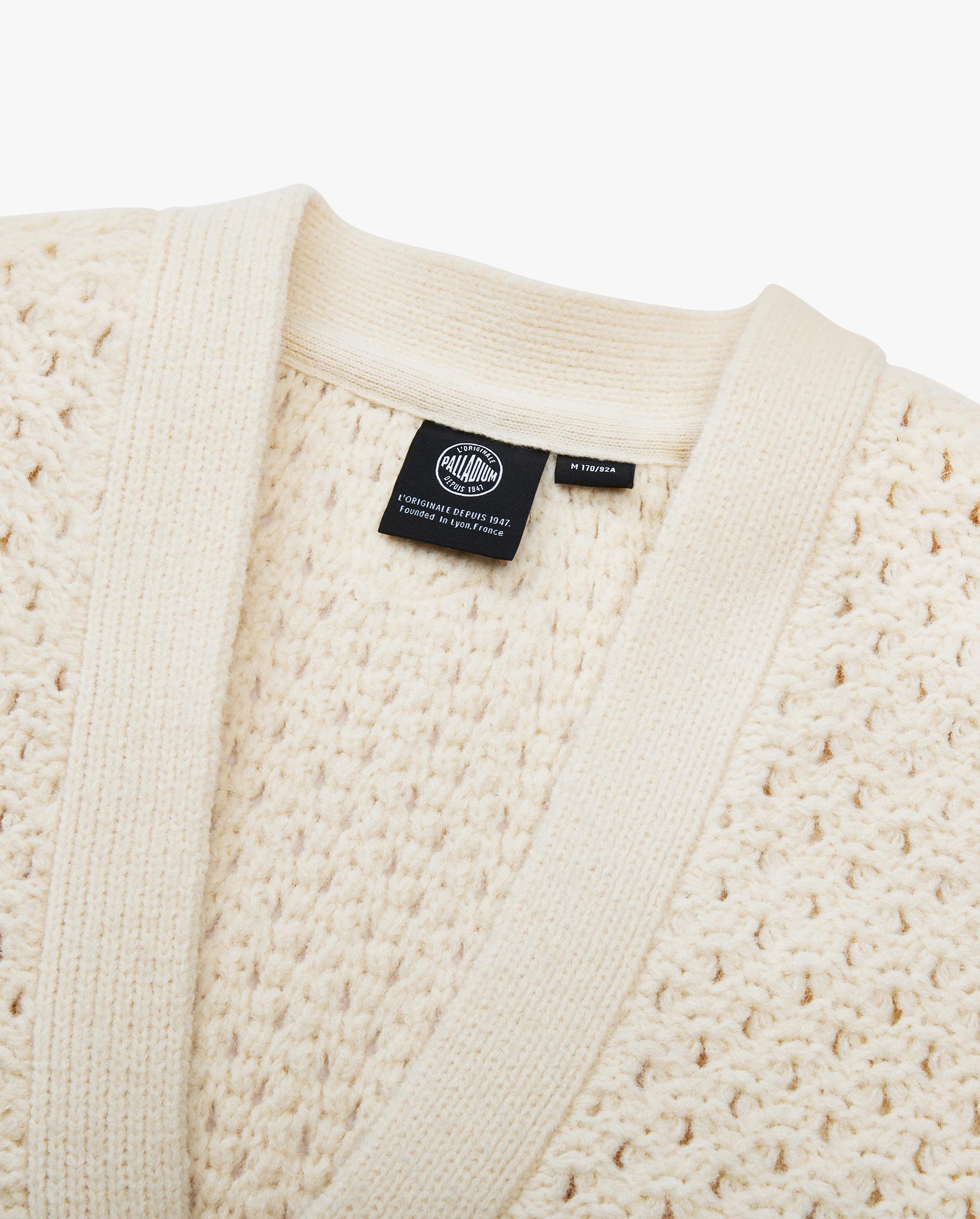 1011891-244 | MEN'S PALLADIUM LOGO V-NECK CARDIGAN | WHITECAP GRAY - Image 6