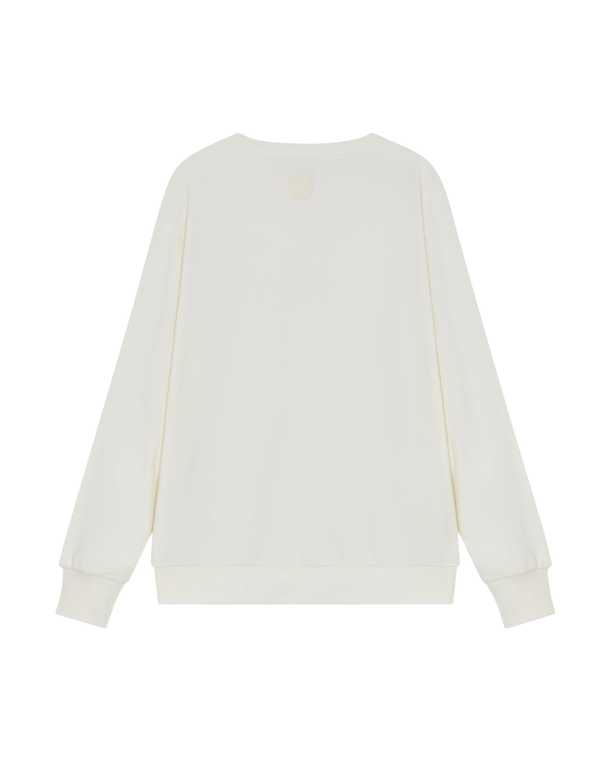 1011896-262 | MEN'S LOGO DROPPED SHOULDERS COTTON SWEATSHIRT | MARSHMALLOW - Image 2