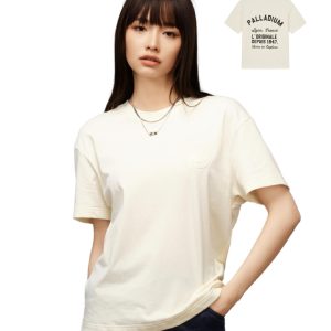 1910485-232 | WOMEN'S PALLADIUM LOGO COTTON T-SHIRT | VANILLA ICE