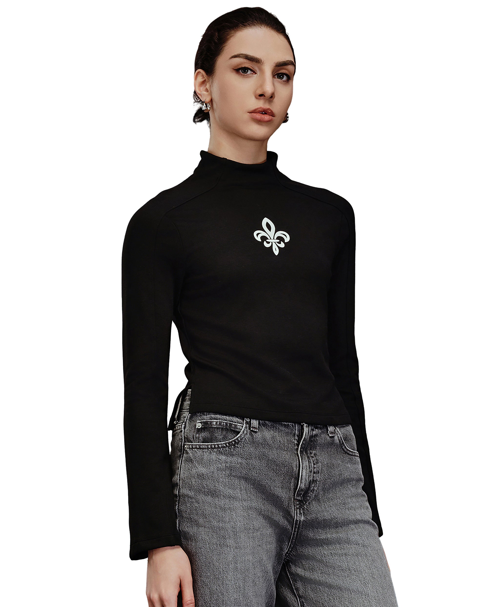 1910513-032 | WOMEN'S IRIS LOGO SLIM-FIT LONG SLEEVES T-SHIRT | TAP SHOE