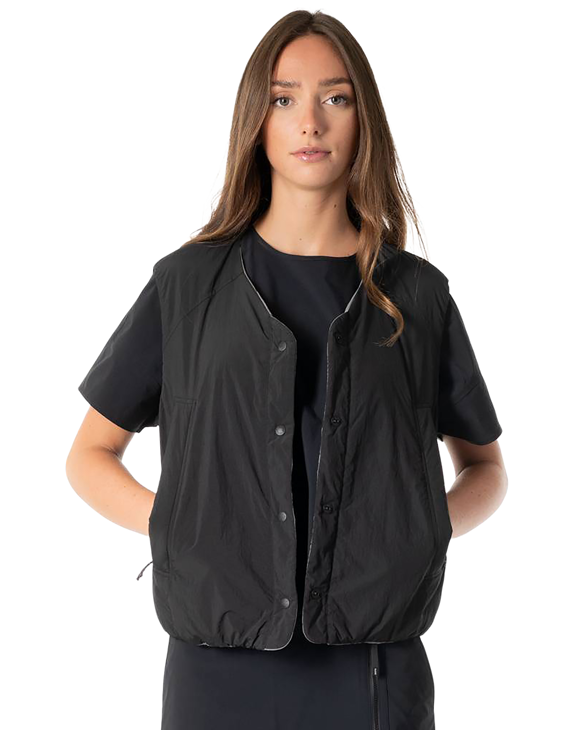 1911713-008 | WATER REPELLENT REVERSIBLE PADDED VEST JACKET | BLACK