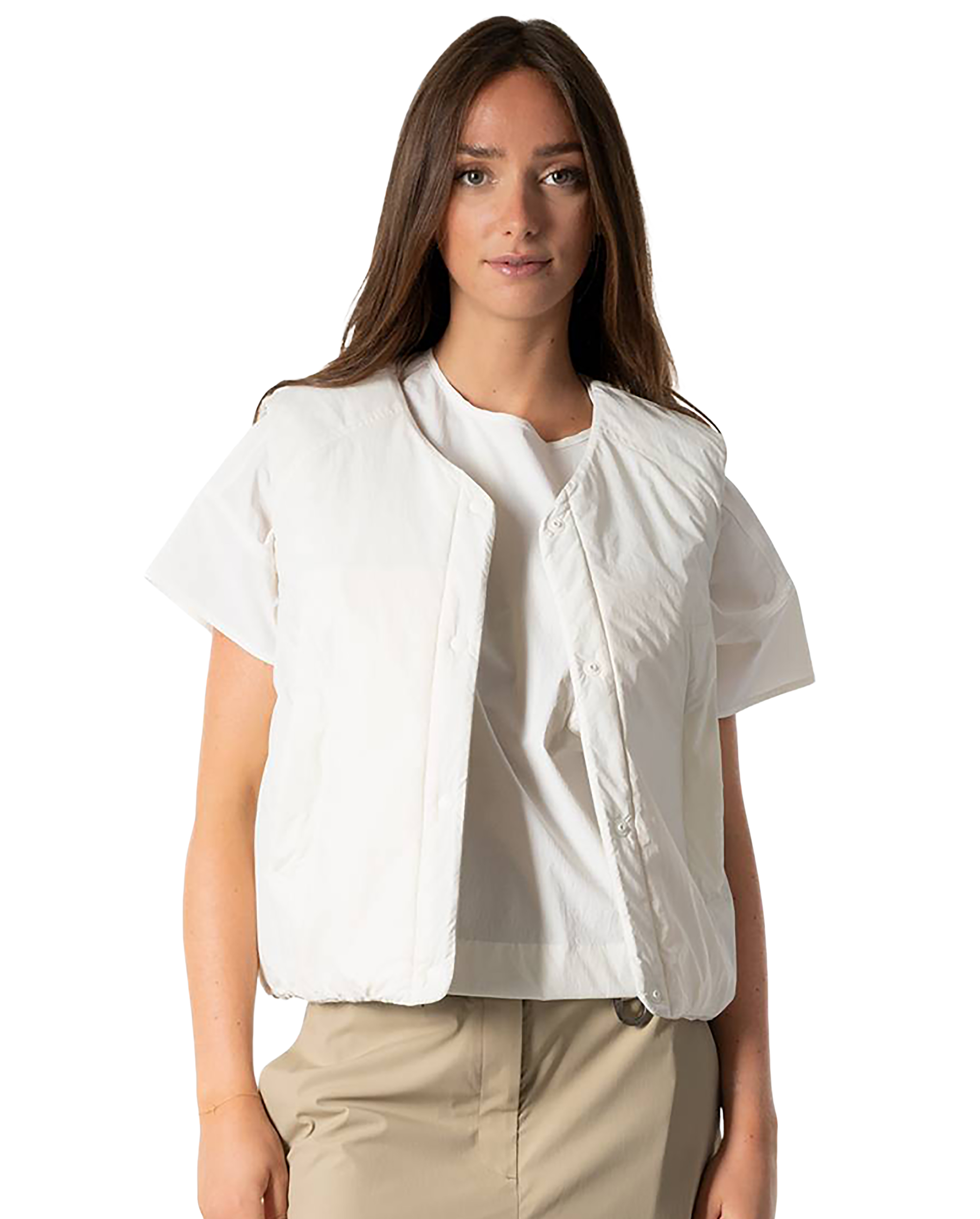 1911713-026 | WOMEN'S WATER REPELLENT REVERSIBLE PADDED VEST JAC | FRESH GREY