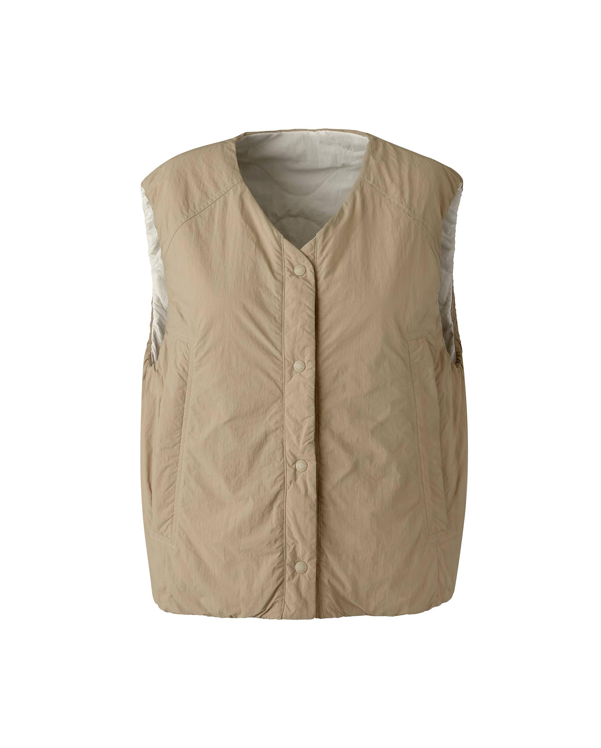 1911713-257 | WOMEN'S WATER REPELLENT REVERSIBLE PADDED VEST JAC | WARM SAND - Image 5