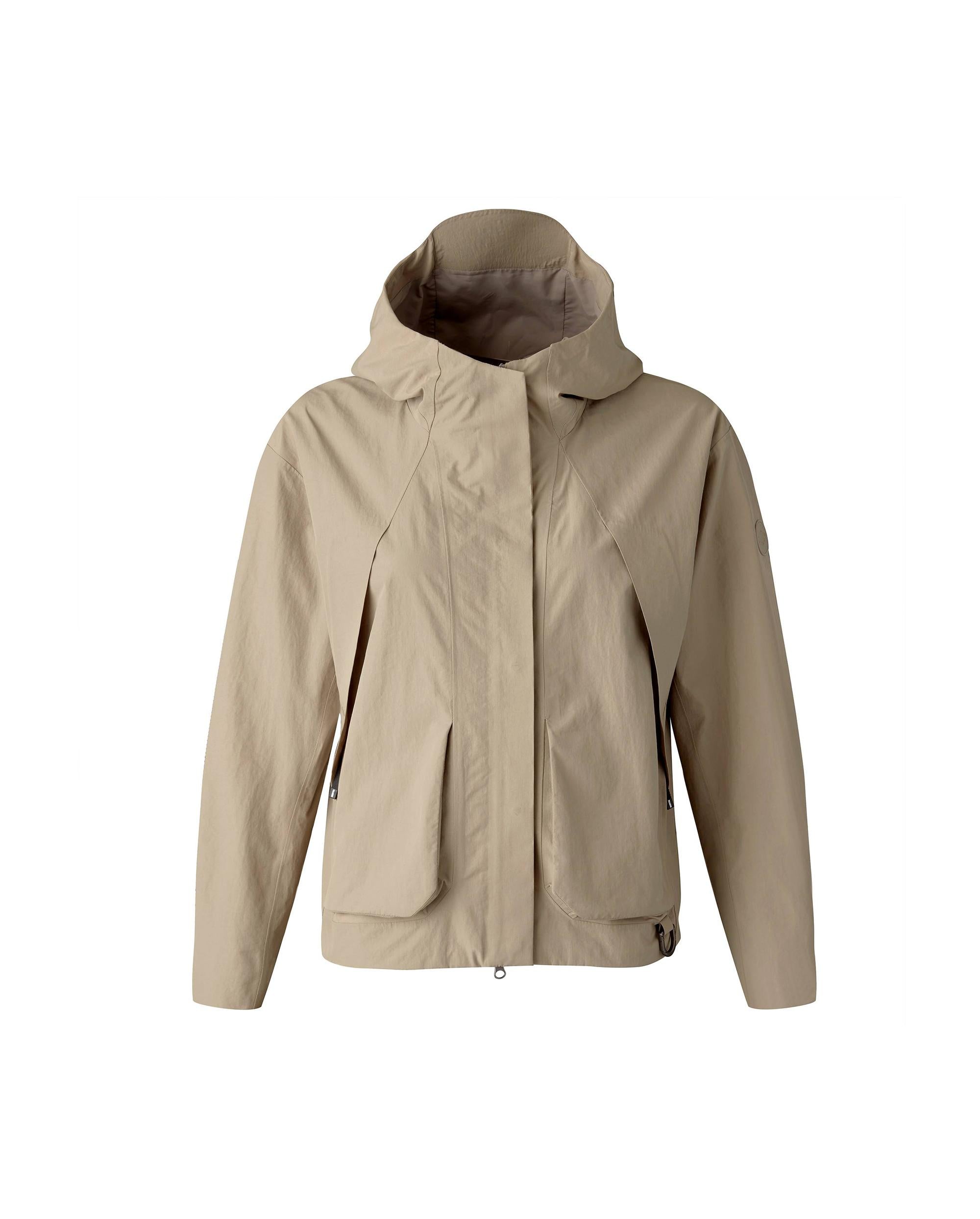 1911714-257 | WOMEN'S WATER REPELLENT WINDBREAKER HOODED JACKET | WARM SAND