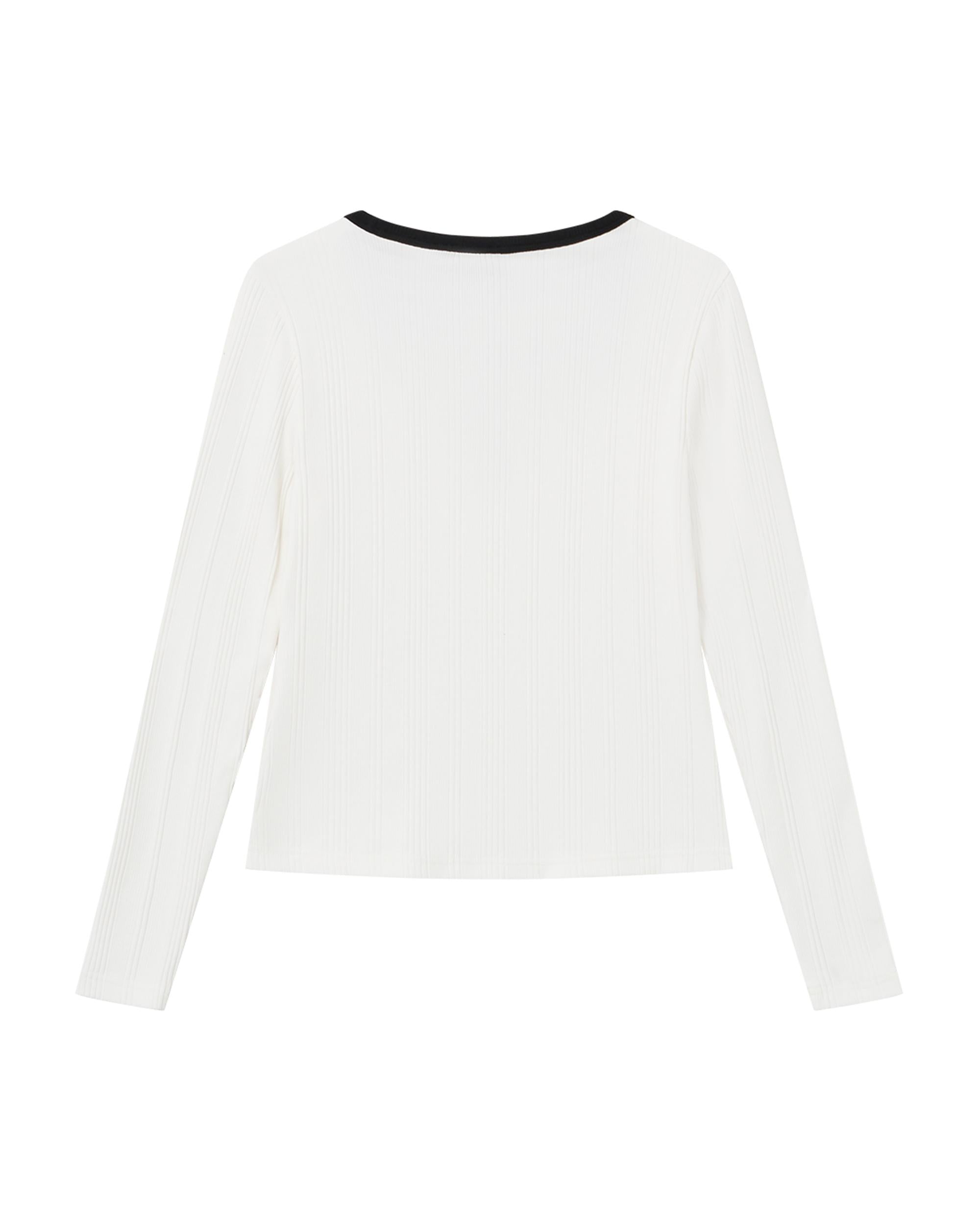 1911927-262 | WOMEN'S IRIS LOGO U-NECK LONG SLEEVES TOP | MARSHMALLOW - Image 2