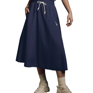 1911979-453 | WOMEN'S IRIS LOGO A-LINE MIDI SKIRT | MARITIME BLUE