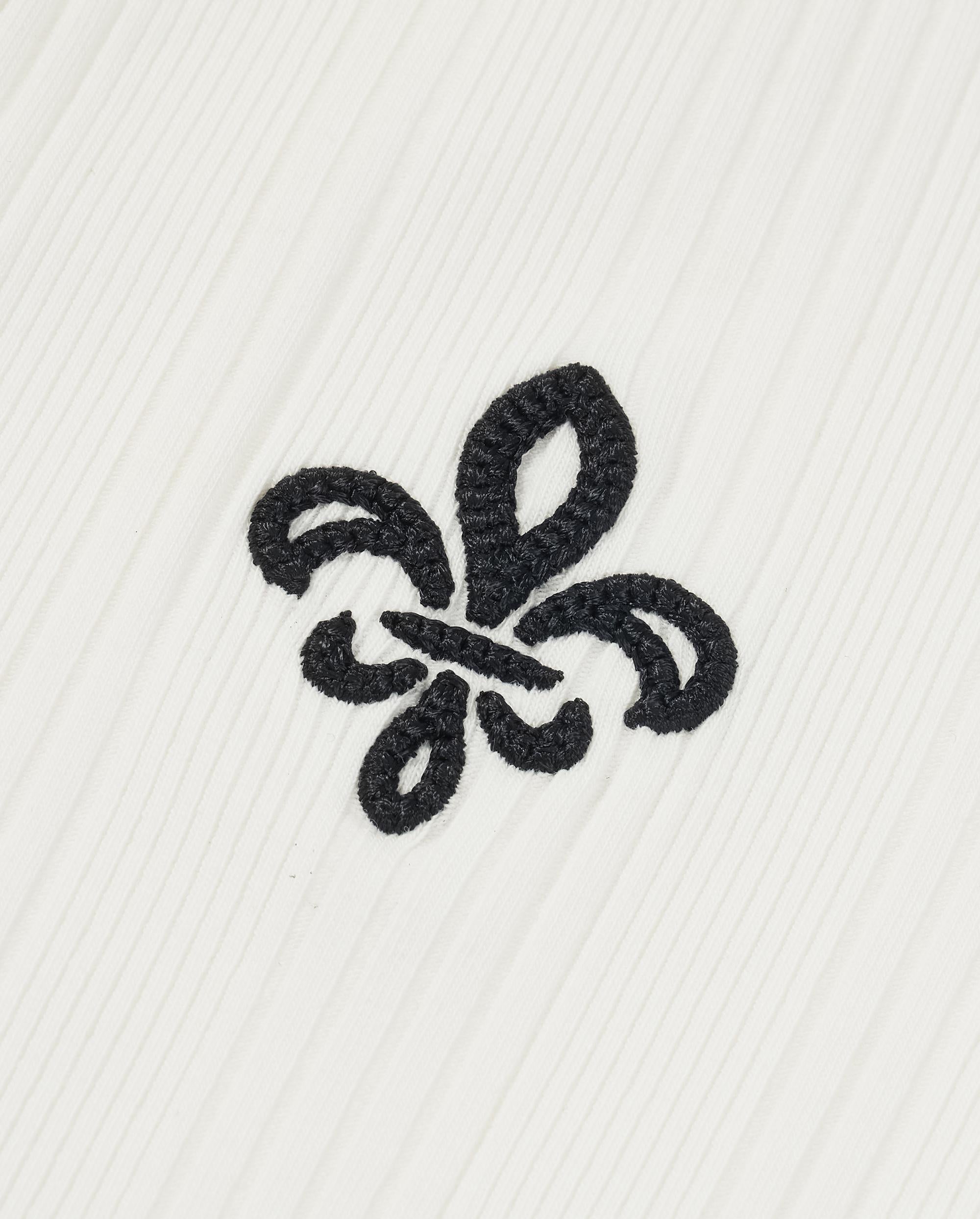 1912002-262 | WOMEN'S IRIS LOGO CROPPED LONG SLEEVES POLO TOP | MARSHMALLOW - Image 4