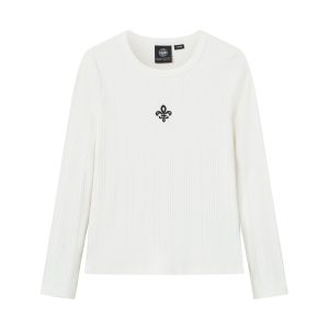 1912003-262 | WOMEN'S IRIS LOGO LONG SLEEVES T-SHIRT | MARSHMALLOW