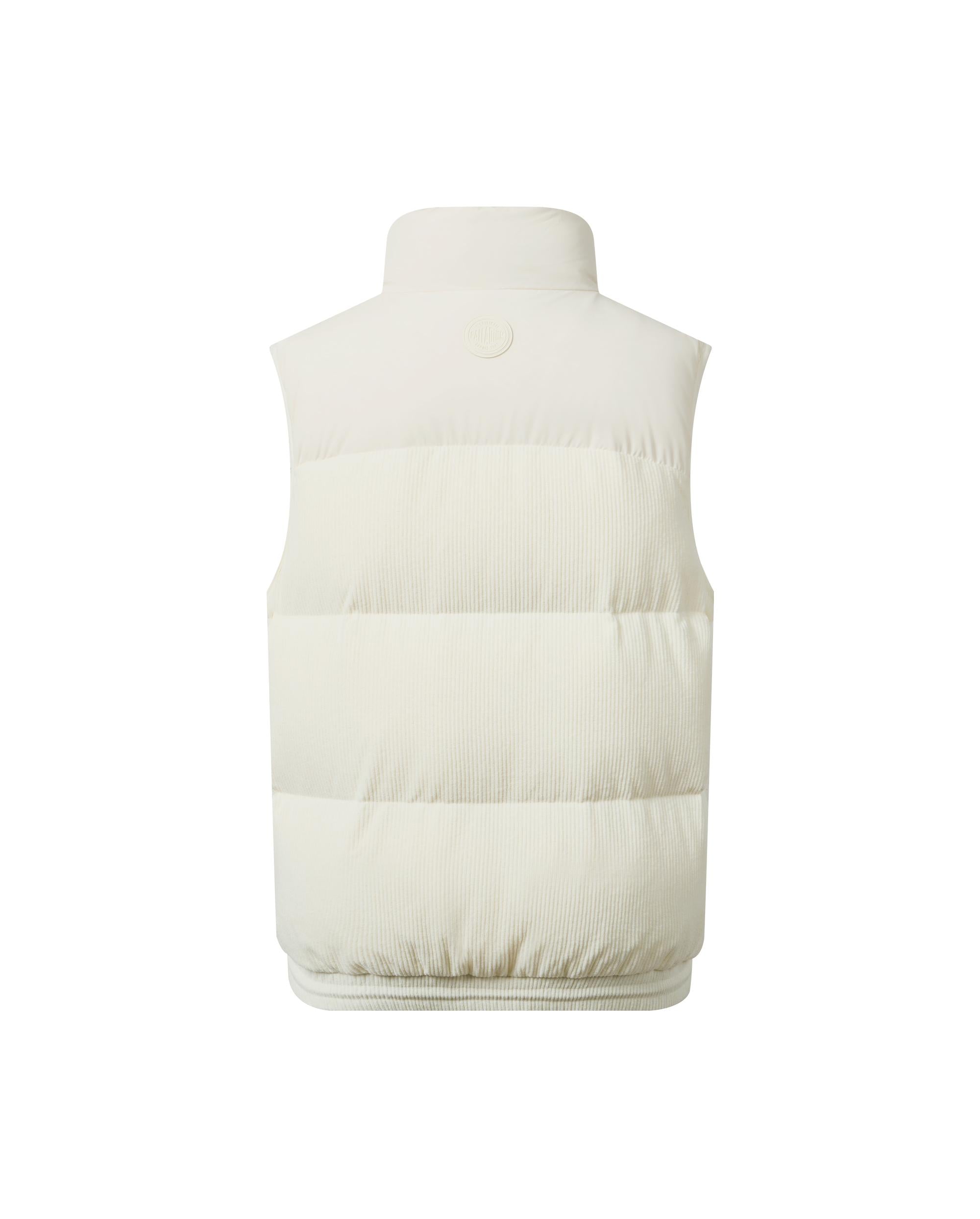 1912006-232 | WOMEN'S LOGO LOOSE FIT CORDUROY DOWN VEST JACKET | VANILLA ICE - Image 2