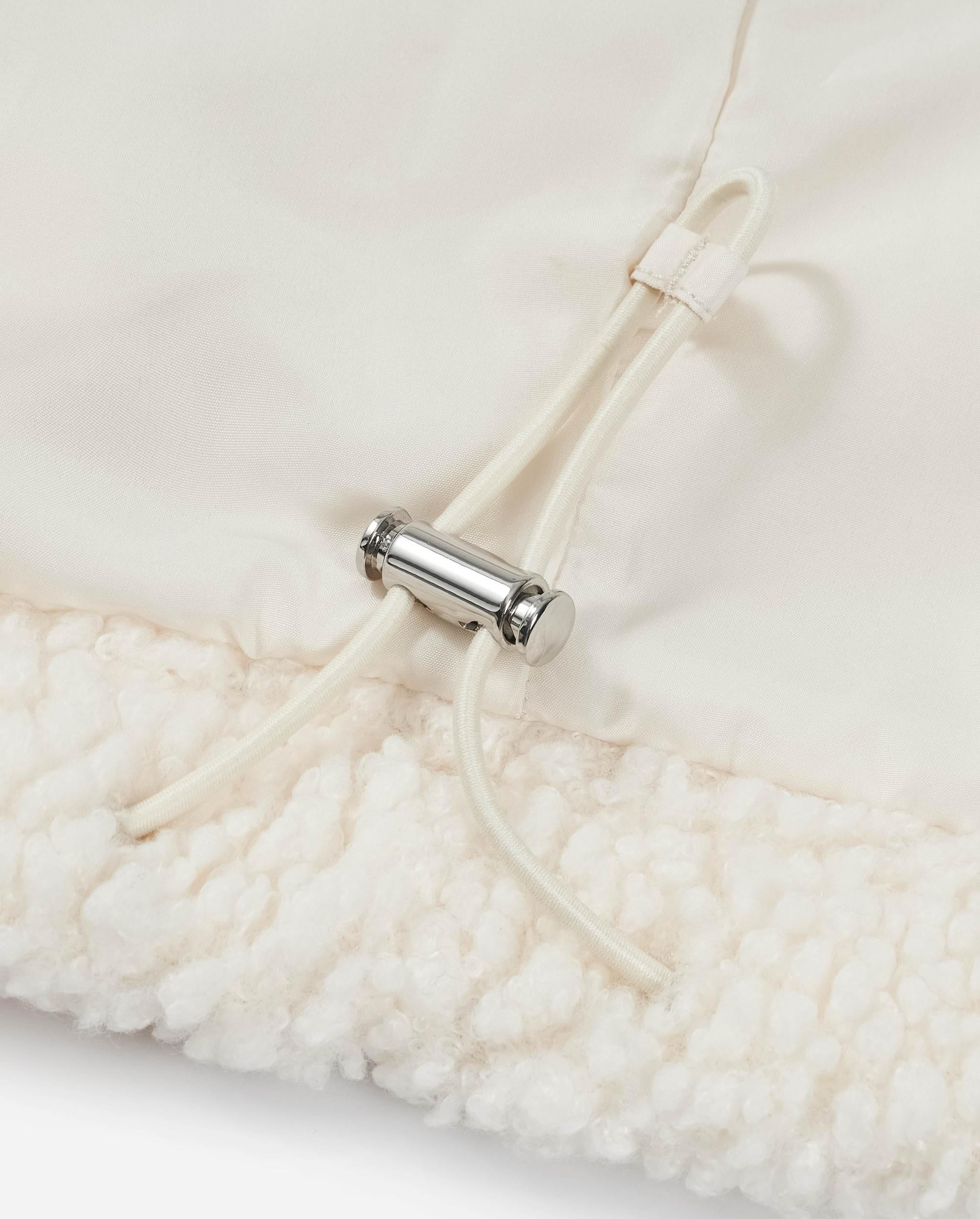 1912206-232 | WOMEN'S P LOGO SIDE TAPED FLEECE HOODED JACKET | VANILLA ICE - Image 7